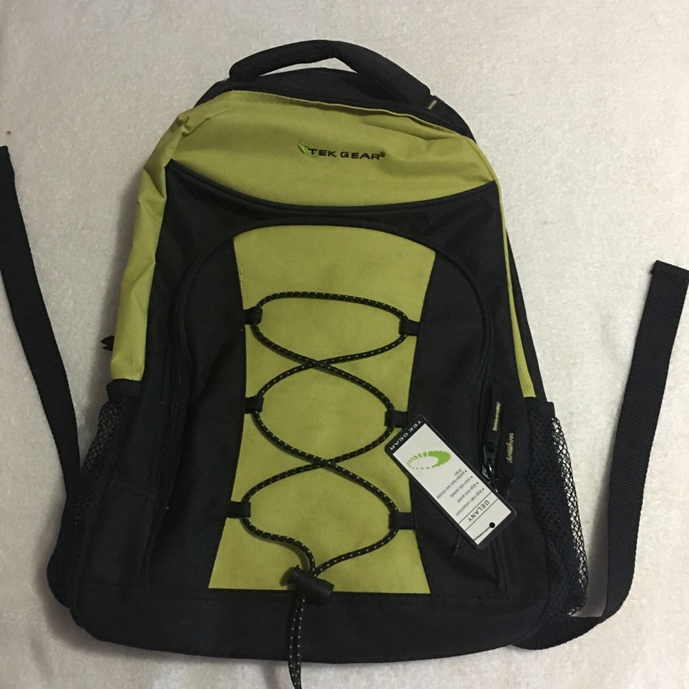 NWT Green and Black Tech Gear Backpack